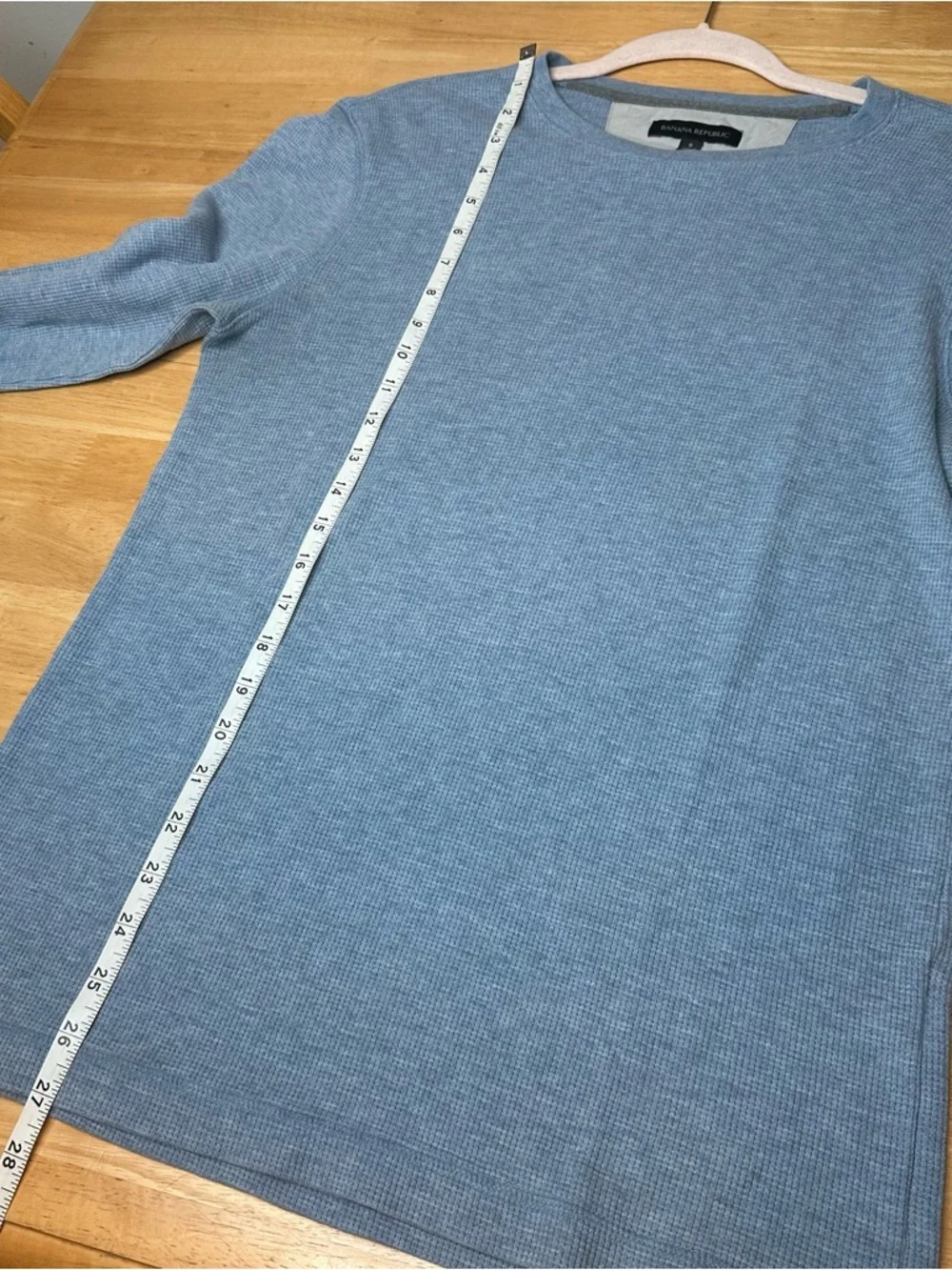 Banana Republic Mens Light Blue Long Sleeve Pullover Shirt Size S Small